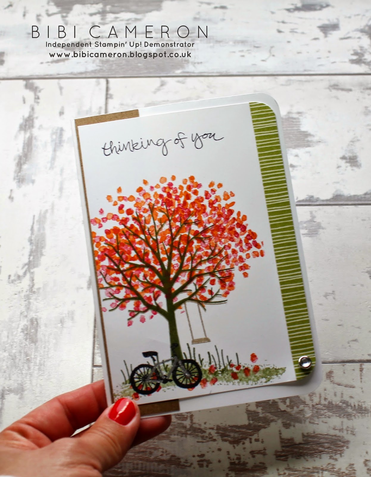 Sheltering Tree Stampin Up card idea using real read an pumpkin pie inks