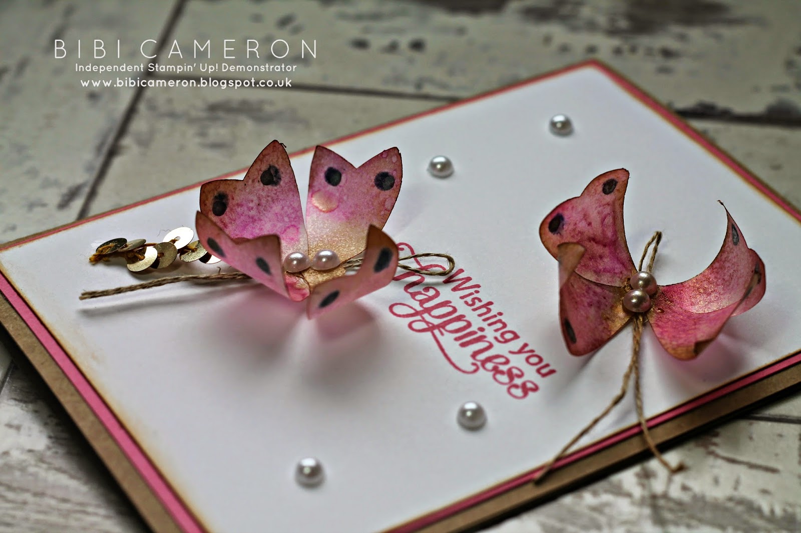 Make butterflies with the  Bow Builder Punch from Stampin Up!