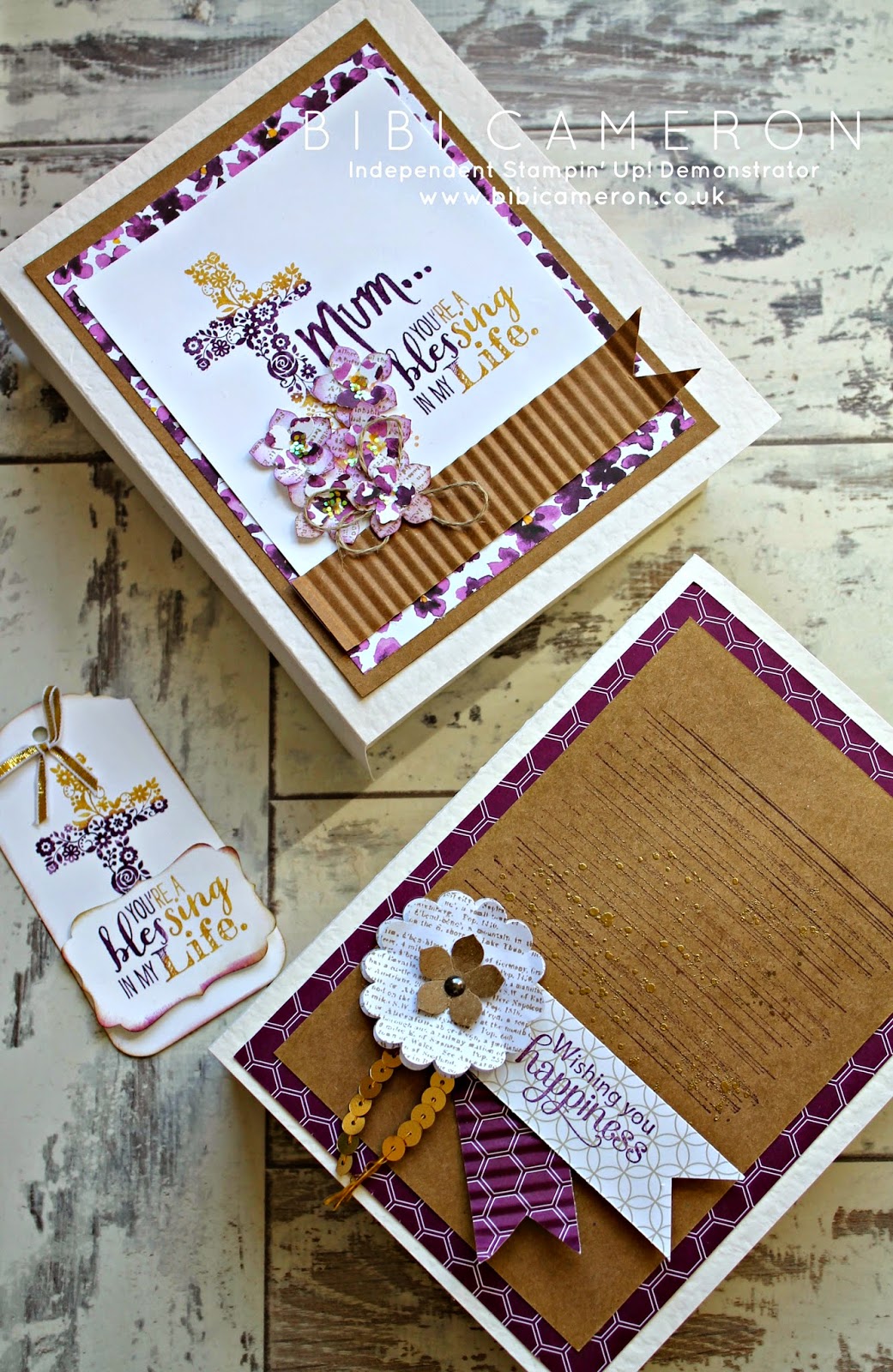 Blessed by God Stampin Up ♥ easy book box tutorial