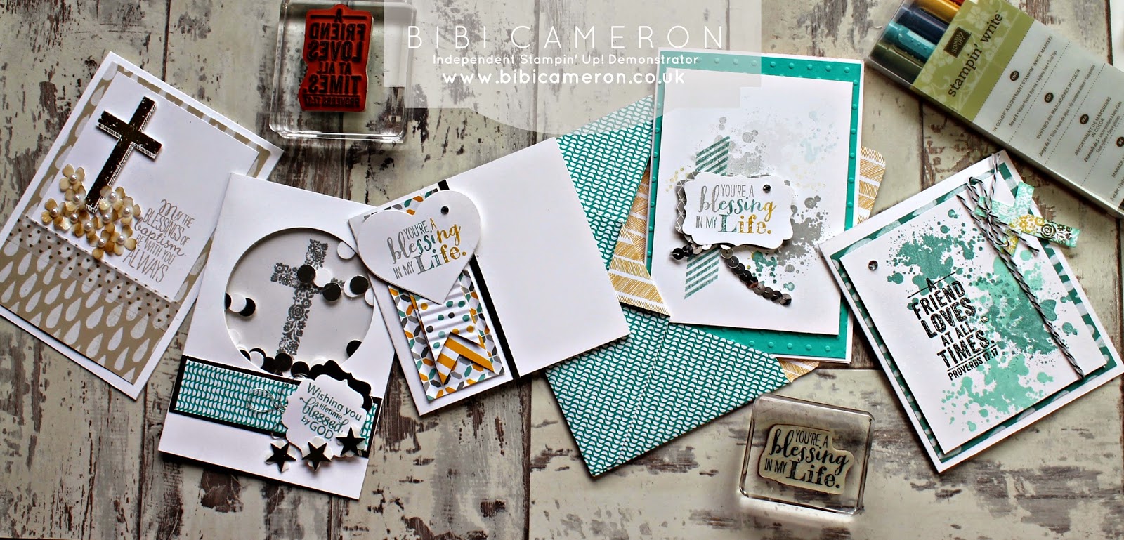 Blessed by God Stampin Up ideas ♥ Modern religious cards