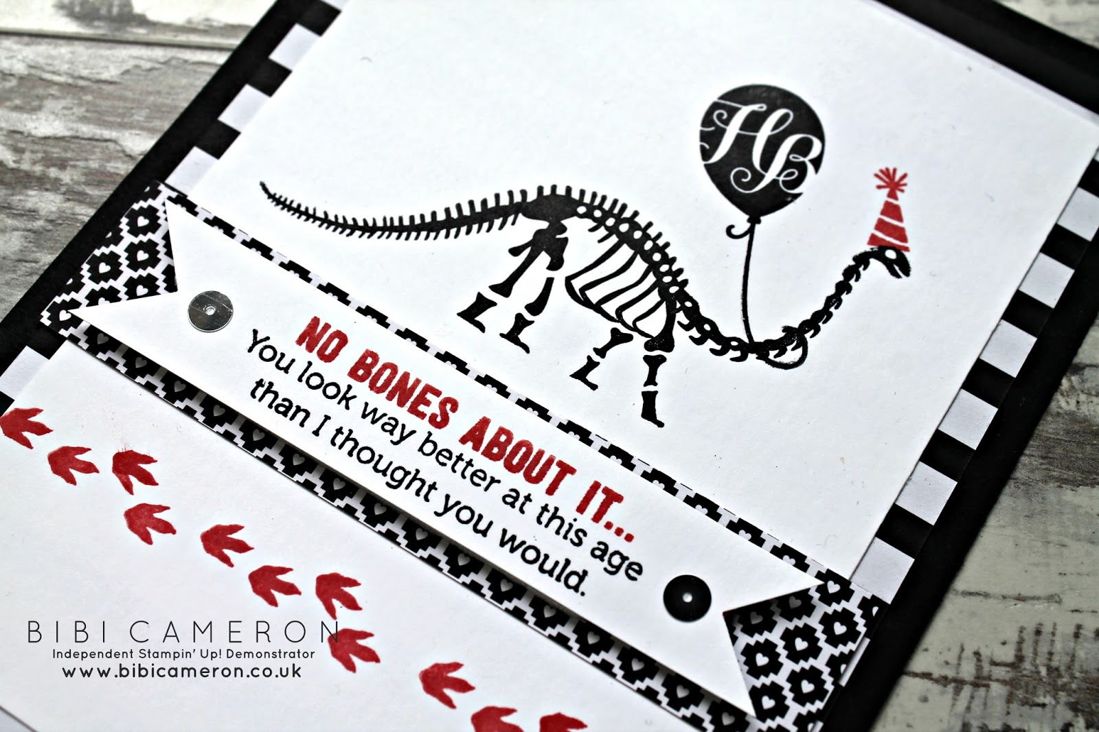 NO BONES ABOUT IT STAMPIN UP ADULTS FUN BIRTHDAY CARD