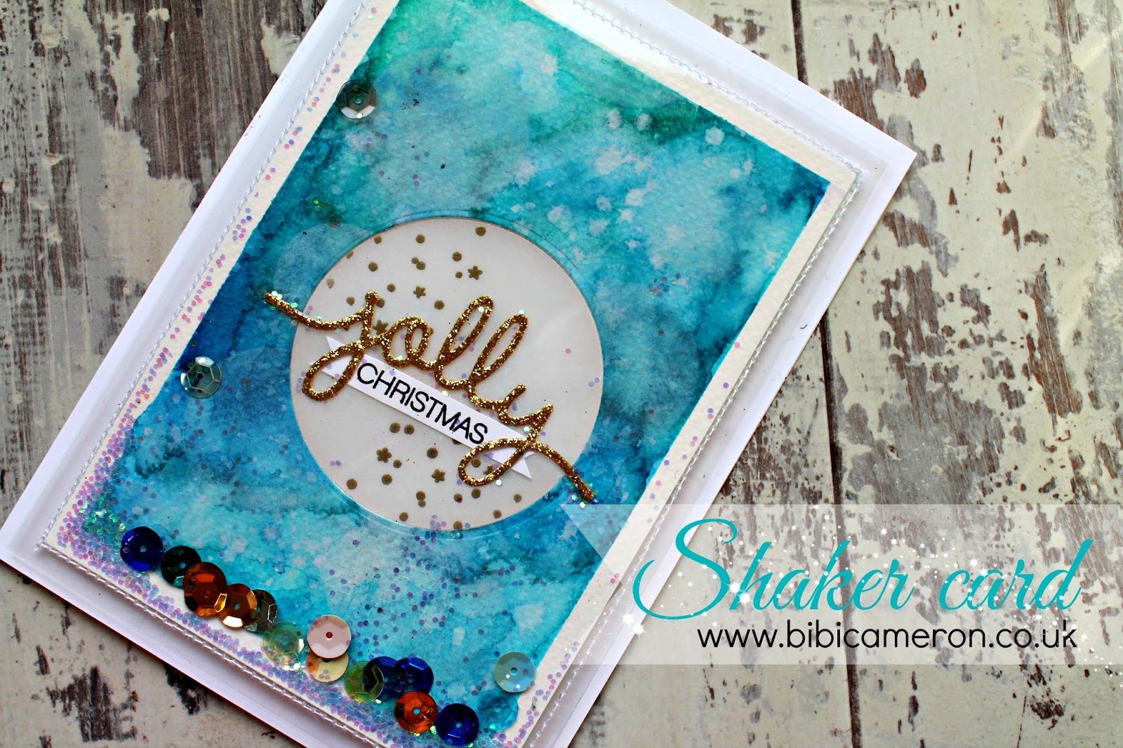 Shaker Card using Christmas Greetings Thinlits Dies + Holly Jolly Stamp set  by Stampin’ Up!