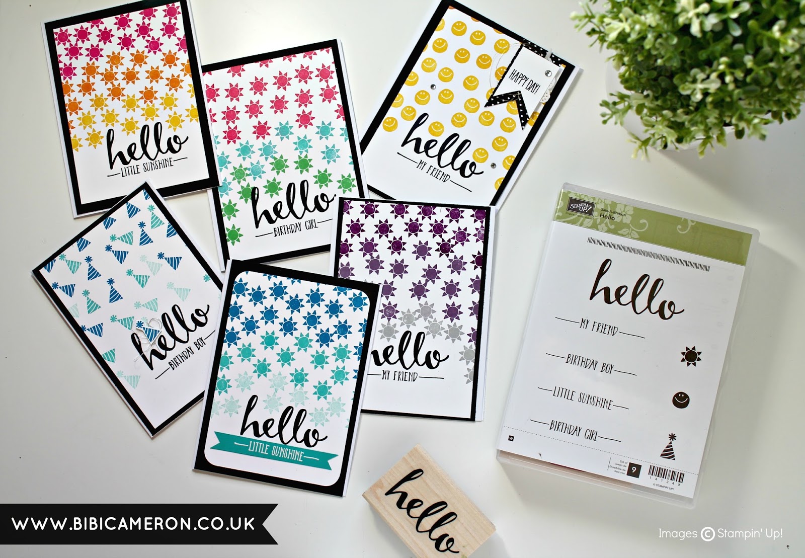 STAMPING BACKGROUNDS WITH SMALL STAMPS + HELLO STAMP SET STAMPIN’ UP! SAB