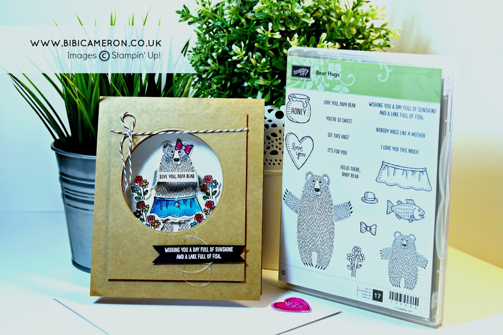 STAMPIN UP BEAR HUGS STAMP SET – FATHER’S DAY CARD  #GDP018 – Sketch Challenge