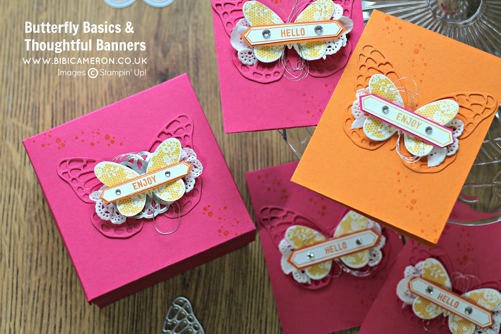 BUTTERFLY BASICS + THOUGHTFUL BANNERS  BY STAMPIN’ UP!  BOX AND MINI CARDS FOR t#tgifc58