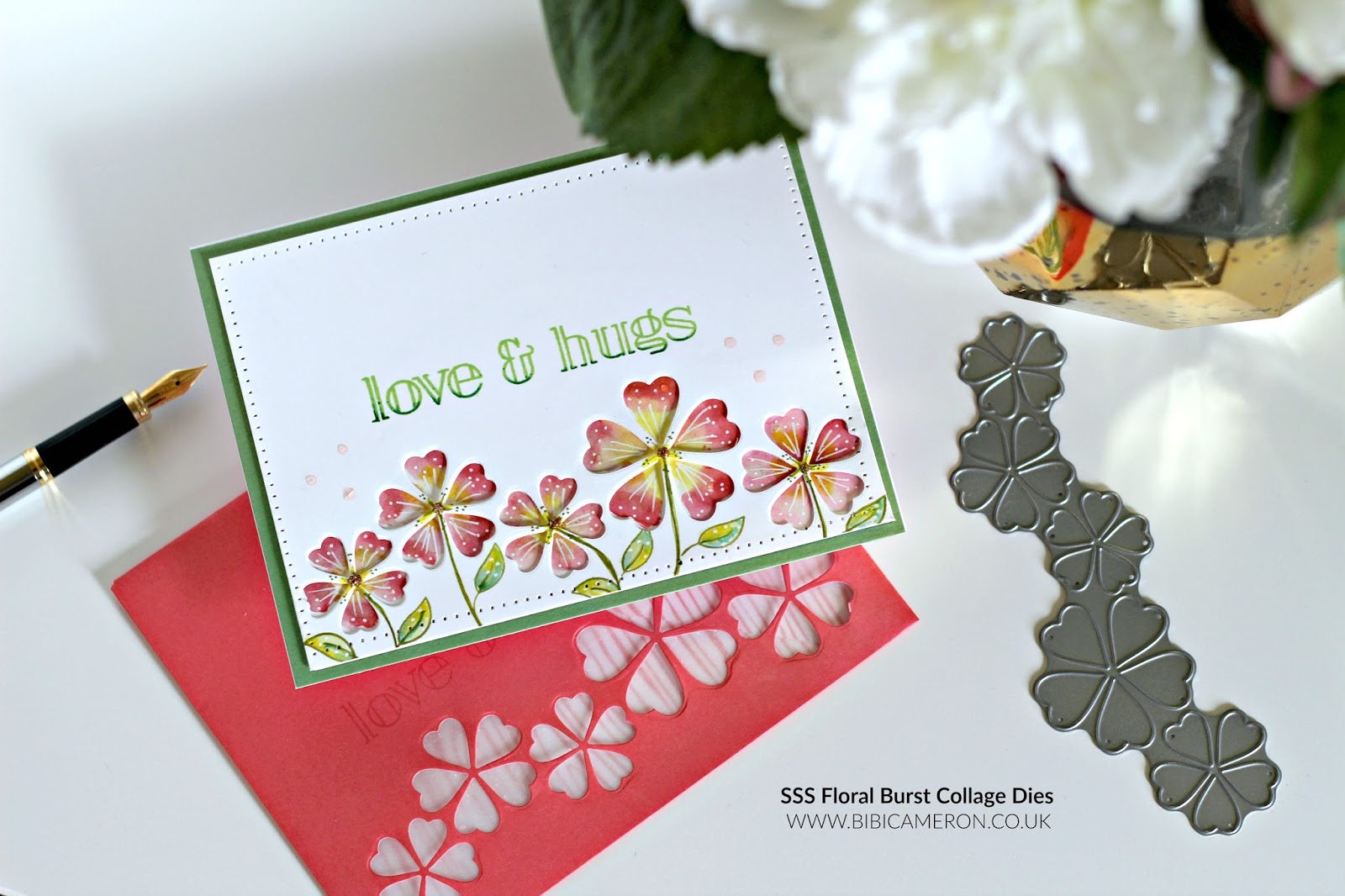 Die Cut Colouring idea with SSS Floral Burst Collage Die