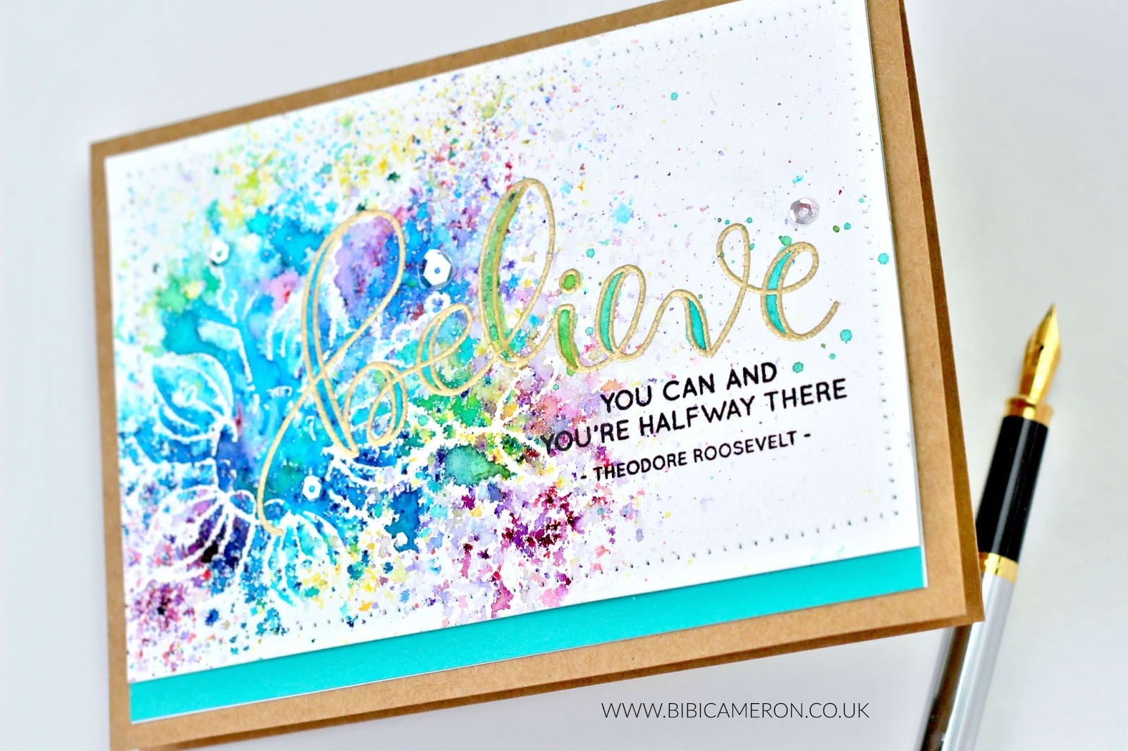 Watercolour Burst + Believe Stamp Set by Simon Says Stamp