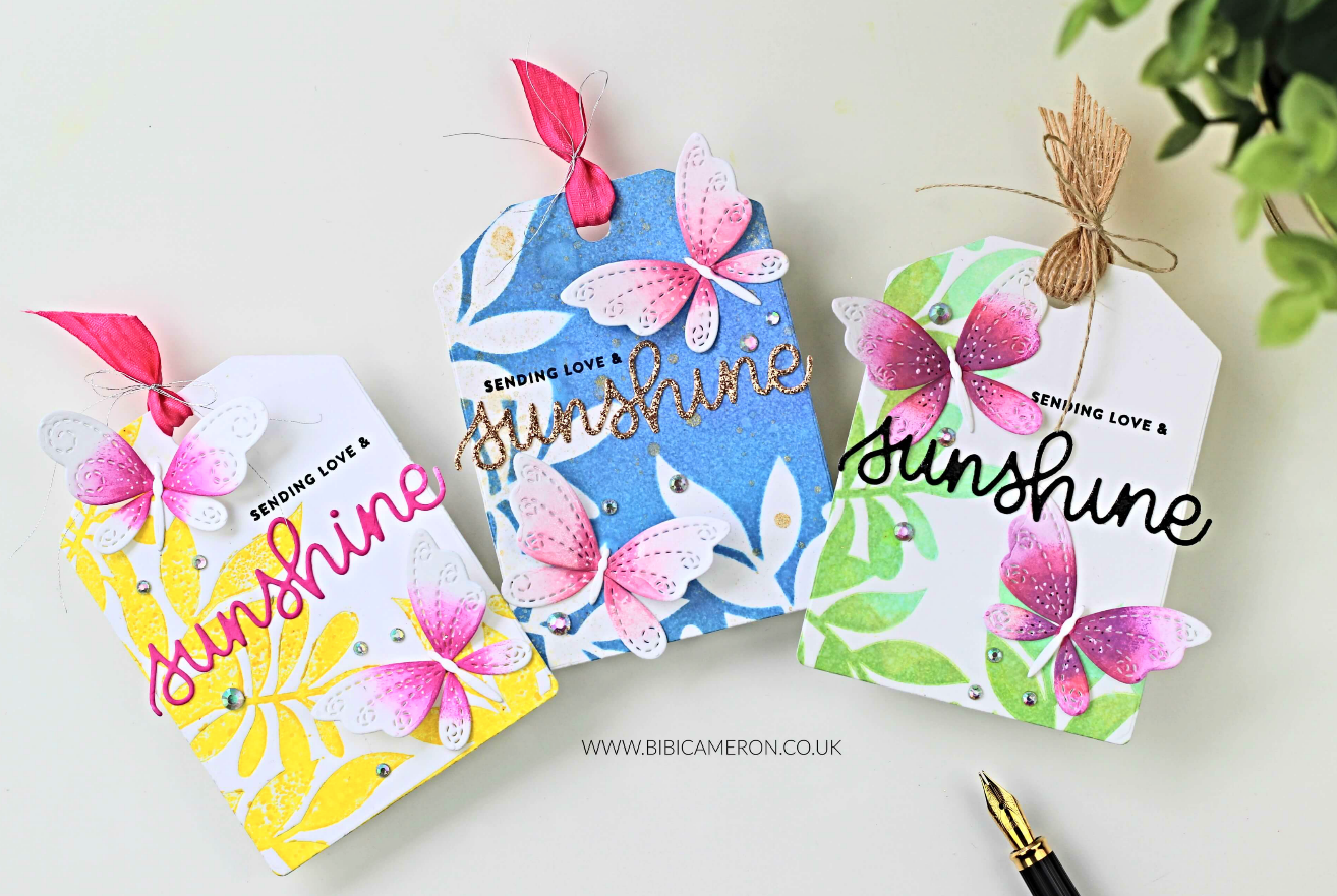 Simon Says Stamp Sending Sunshine  release Blog Hop Giveaway |  Leafy Frame Stencil