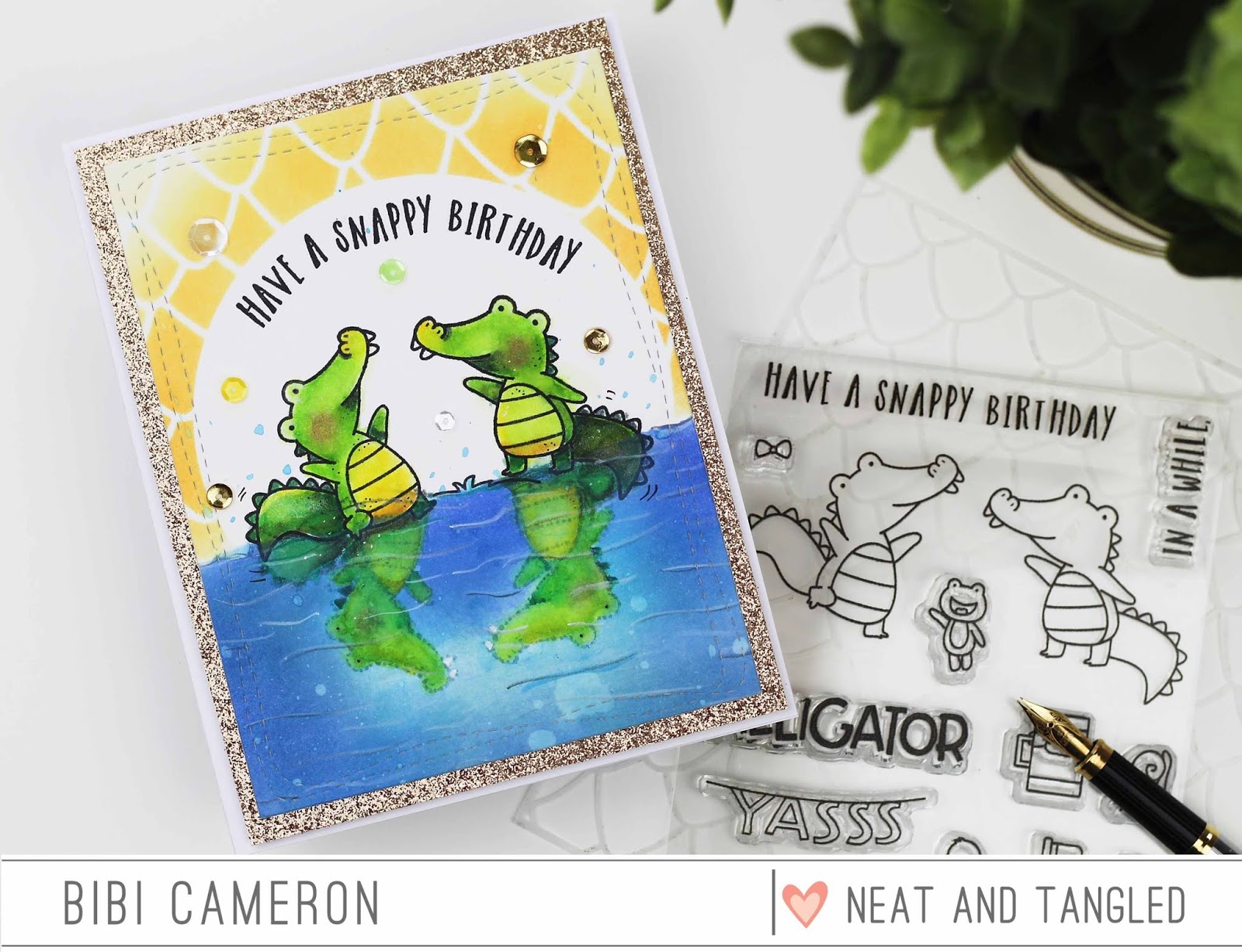 Stamping reflections on water with Later Alligator by Neat and Tangled | Video Post