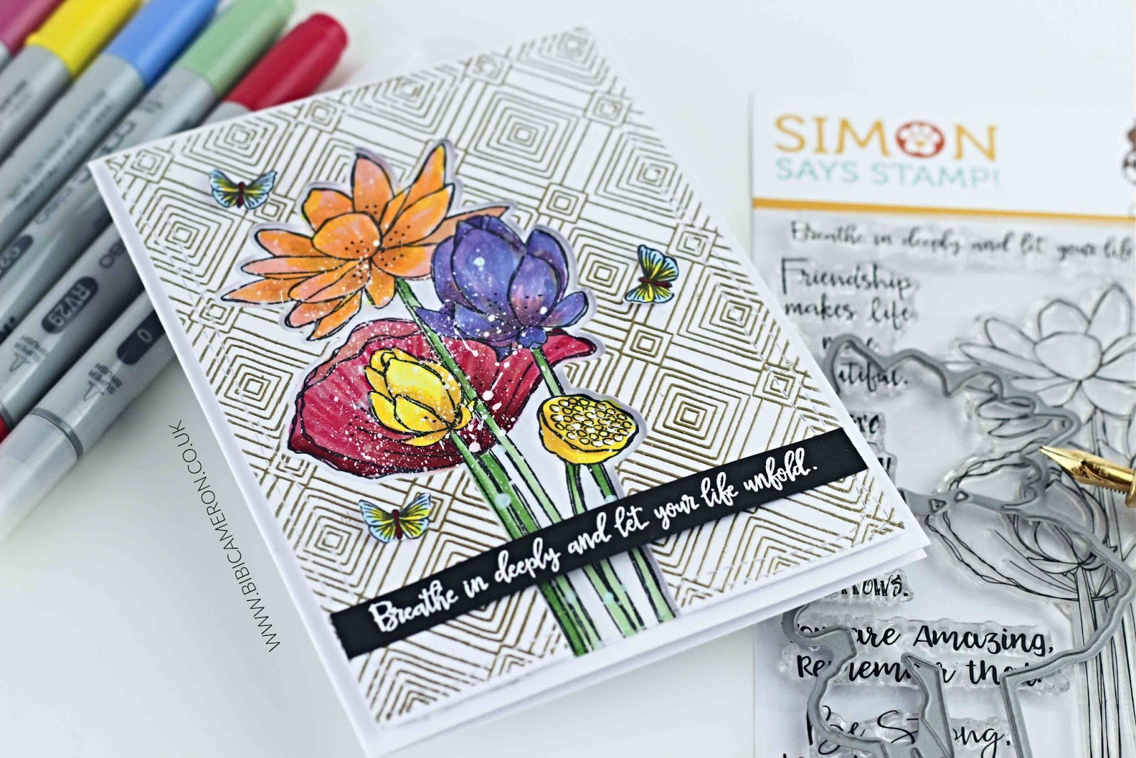 Sketch Lotus Flowers  Simons Says Stamps #sssfriendlyfrolic