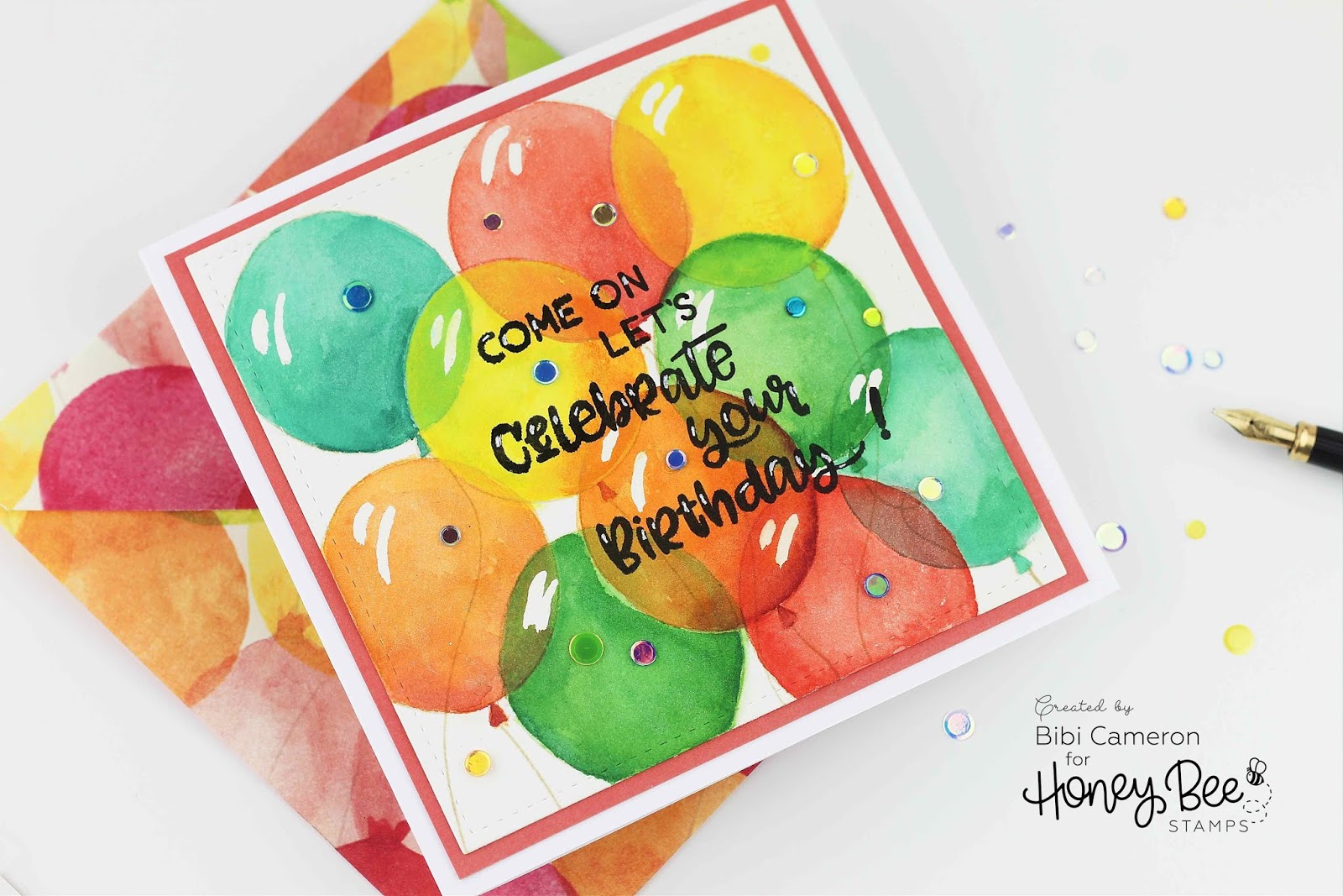 STAMPTEMBER® Honey Bee Stamps | Watercolour Balloons