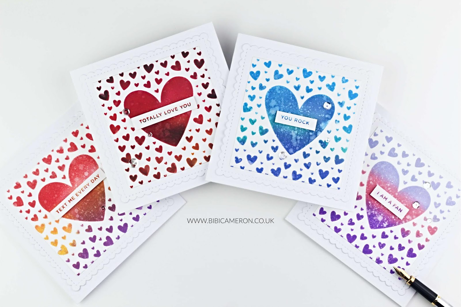 Simon Says Stamp You are Loved Blog Hop + Hearts Stencil