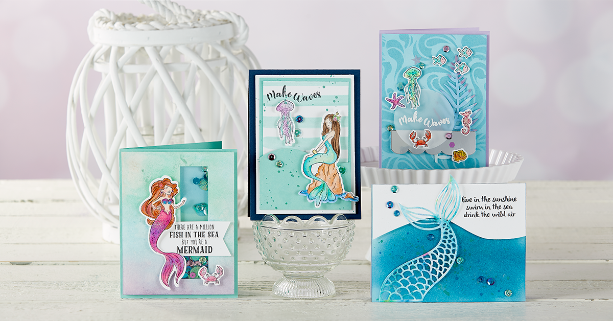 Hello Summer Mermaids and Whales themed paper-craft project kits