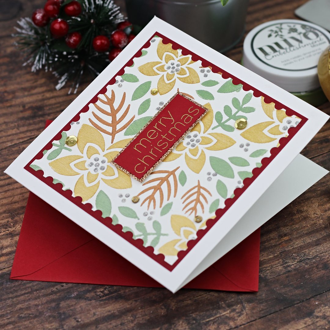 Layering Stencils Video Post | Winter Floral Layered Set by Simon Says Stamp