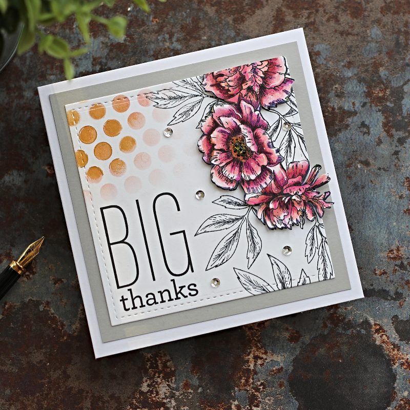 Big Thanks and Happy 2020 | Beautiful Flowers by Simon Says Stamp