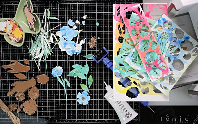 Die-Cutting with Watercolor Paper