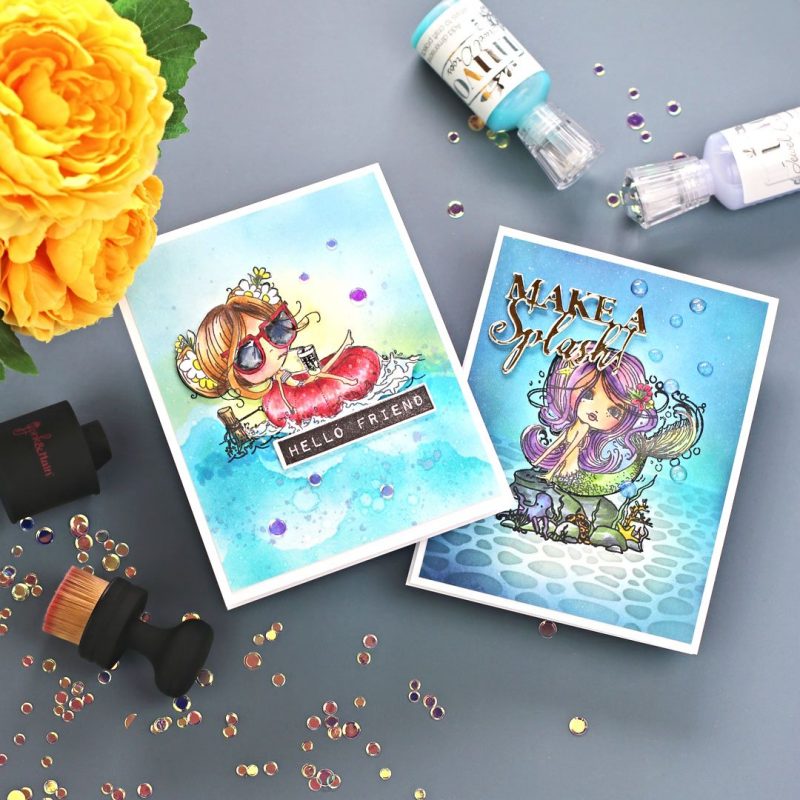 Cardmaking Coloring and Scene Building with Polkadoodles