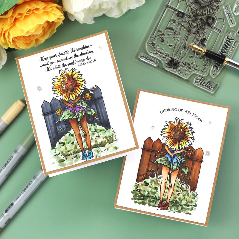 Lovely Legs Sunflower Stamp Set Card Ideas