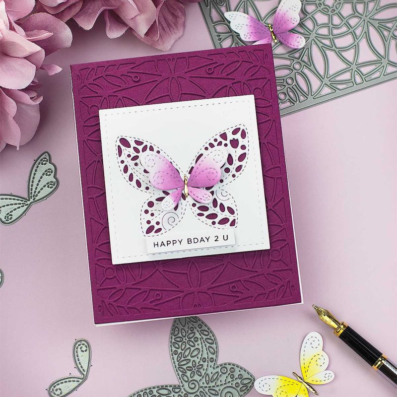 Butterflies Die-cut Cards and Box Simon Says Stamp - Bibi Cameron