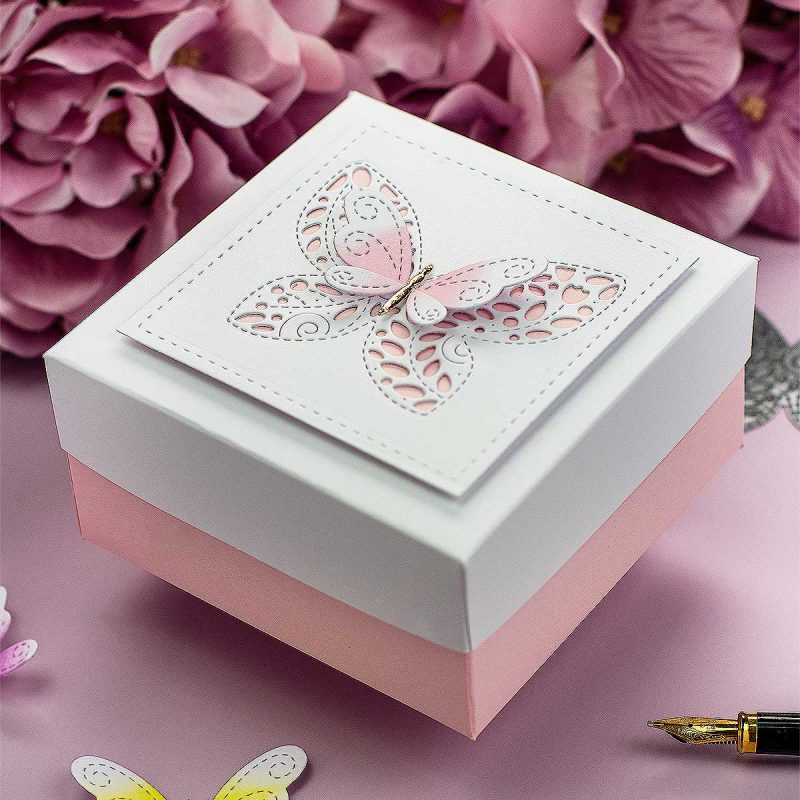 Butterflies Die-cut Cards and Box Simon Says Stamp - Bibi Cameron