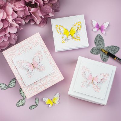 Butterflies Die-cut Cards and Box Simon Says Stamp