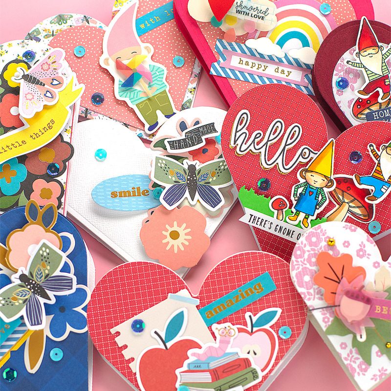 10 Heart-Shaped Easel Cards + Spellbinders Kit September 2020