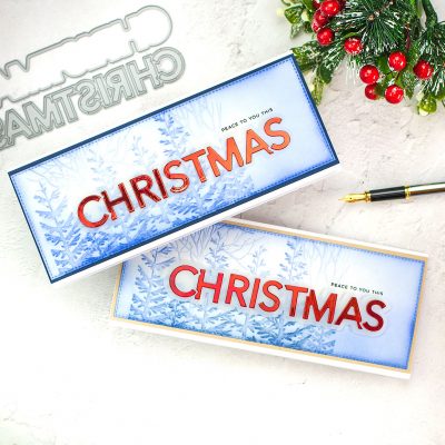 Slimline Christmas Cards + 3D Forest Border Embossing Folder