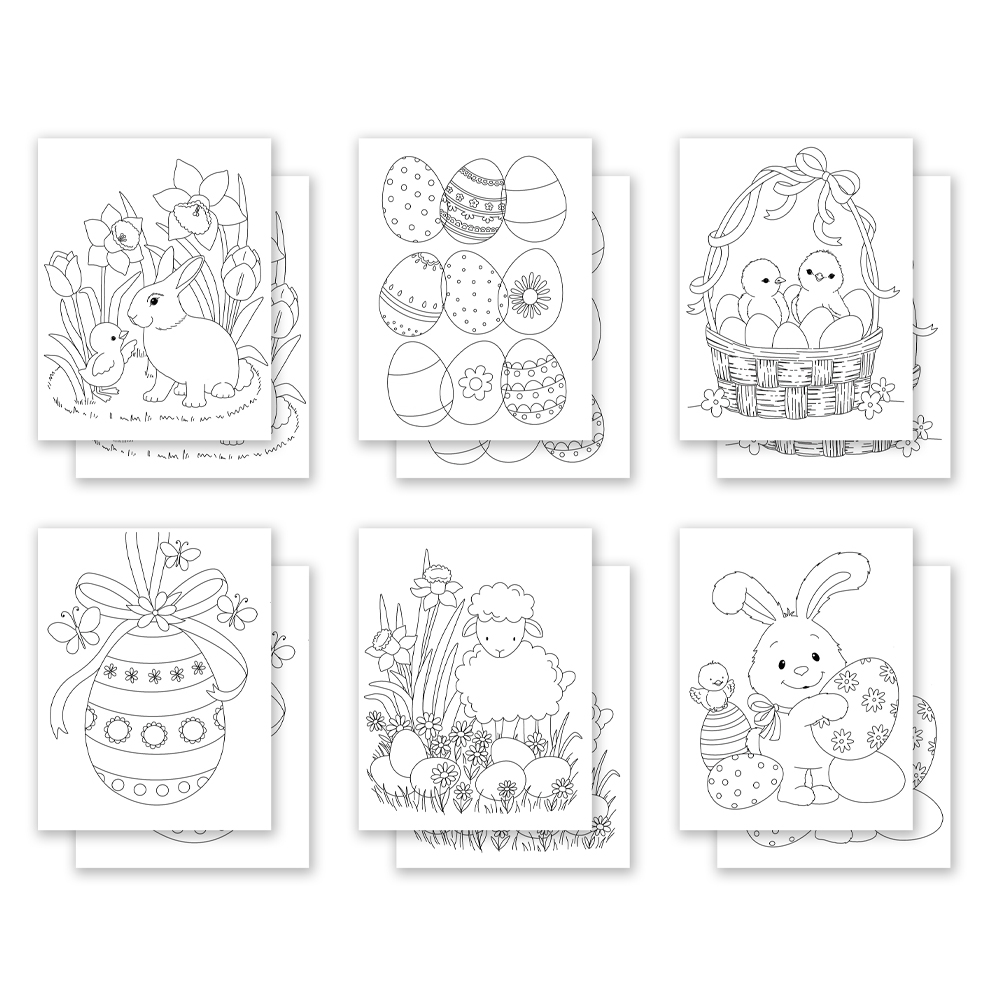 Suzy's Easter Pals Watercolor Prints Slimline Card Kuretake Zigs ...