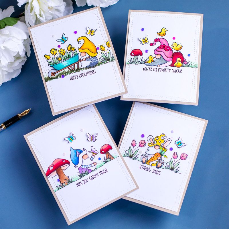 Gnome-Cards + Spring Gnomies Stamp Set by Simon Says Stamp