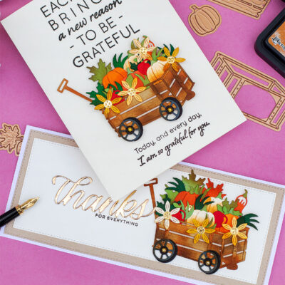 2 Ways Wagon Full of Fall by Nichole Spohr for Spellbinders.