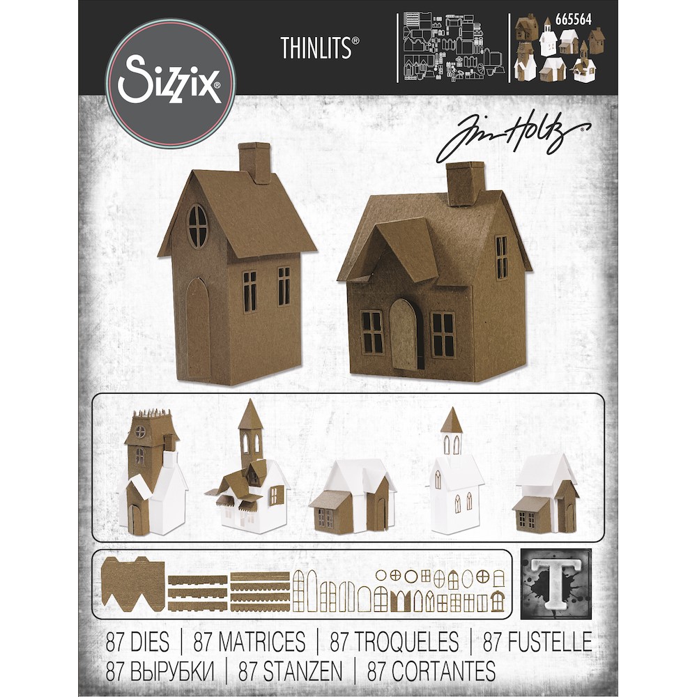 Tim Holtz Sizzix VILLAGE COLLECTION Thinlits Dies