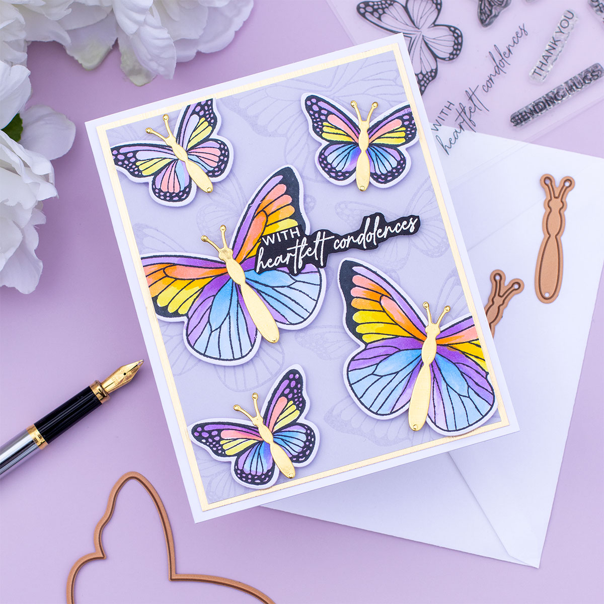 Hero Arts - Clear Stamp - Color Layering Monarch Butterfly