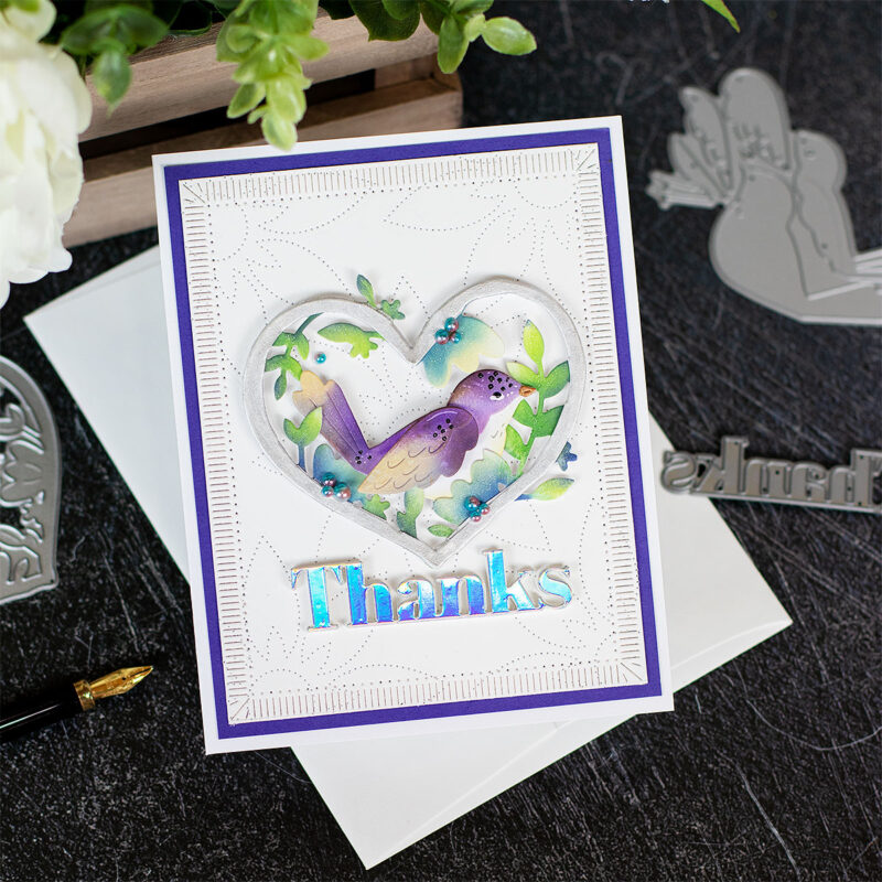 Die-cut only Bird Card Idea  + SSS Wreath of Love