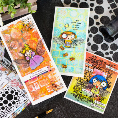 Layered Gel Prints AAll & Create Stencils and Stamps