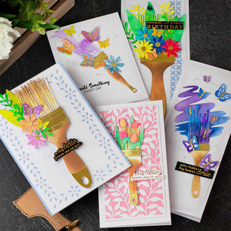 5 Easy Cardmaking Ideas Spellbinders Paint Your World by Vicky Papaioannou