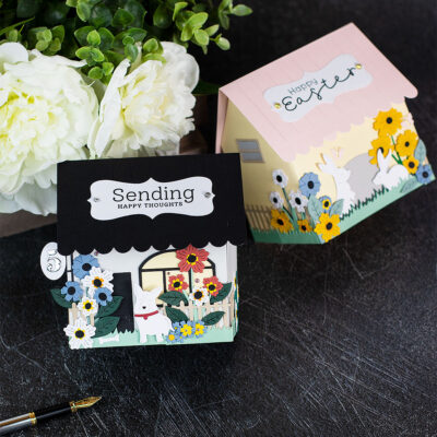 Interactive House-Shaped Pop-Up Cards