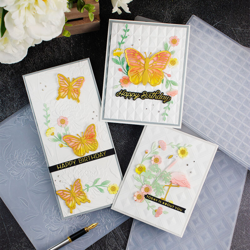 New Spellbinders 3D Embossing Folders and Universal Plate System