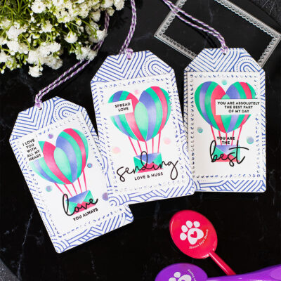 Gift Tag Idea + SSs Layered Love Letters Stencil