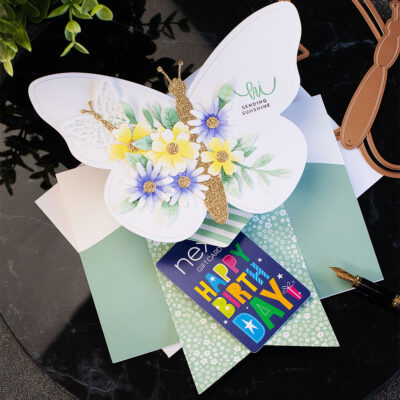 Lawn Fawn Pull ‘n Pop-Up Butterfly Gif Card