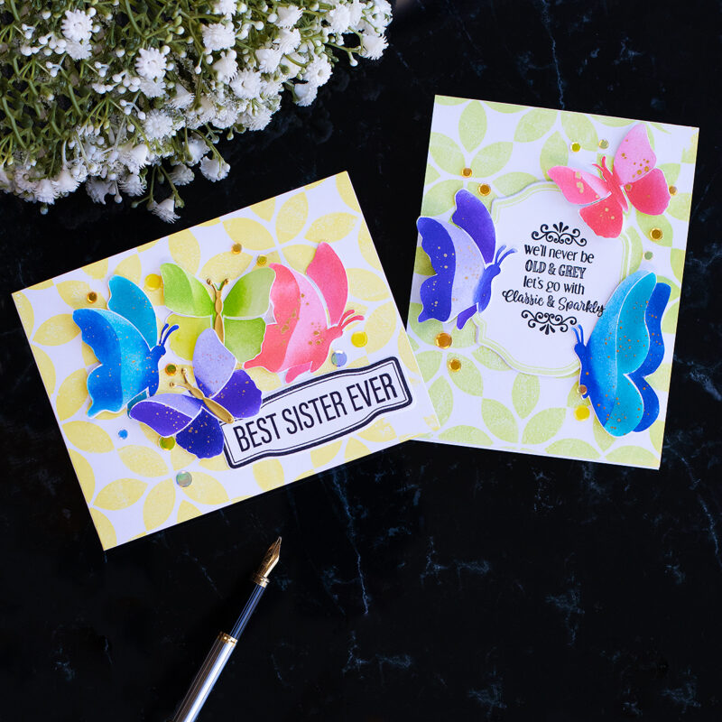 SSS Fluttering Butterflies Easy Stencilled Cards