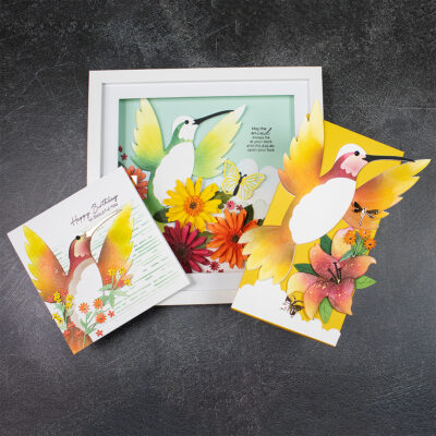 Hummingbird Card Creator + Pawsitively Inks