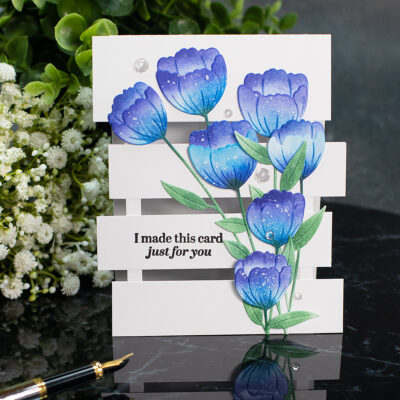 SSS Crocus Stems Sign Slate Split Card Design 9