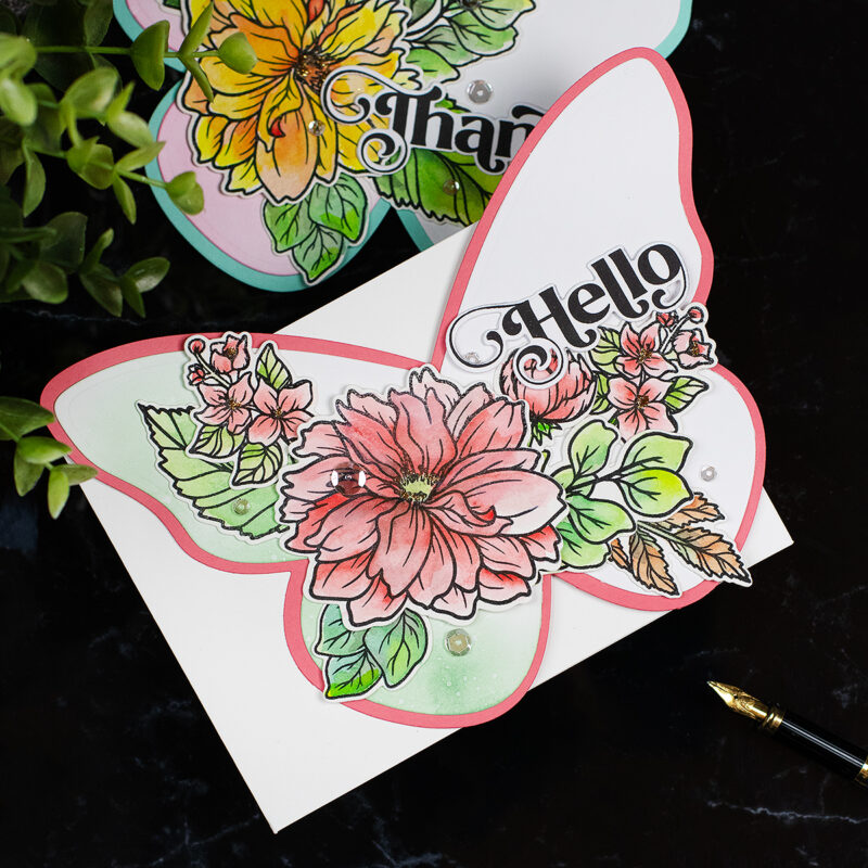 SSS Blissful Bouquet Z Fold Butterfly Cards