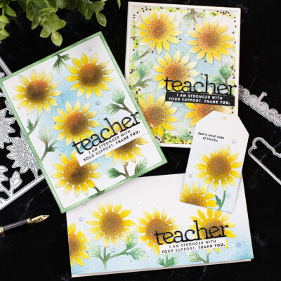 SSS Super Sunflower Plate Teacher Cards