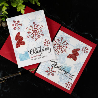 Gina K STAMPtember® Gnome Xmas Cards