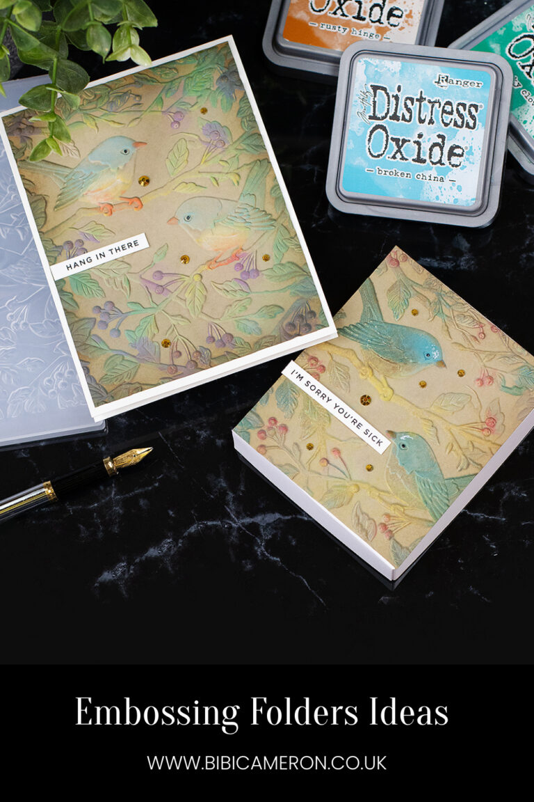 Embossing Folders and Distress Oxide Technique - Bibi Cameron