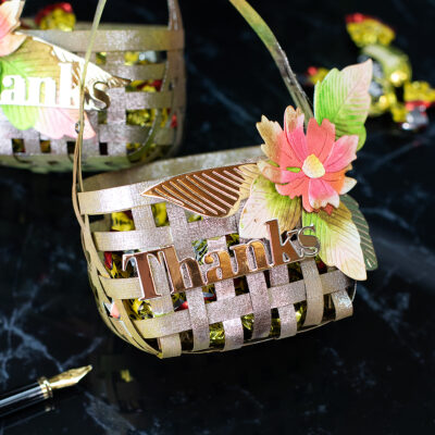 DIY Mini Woven Paper Baskets Treat Holders