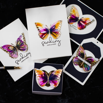 Easy Alcohol Ink Butterfly Papercraft Ideas
