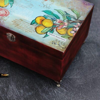 DIY Stencilled Wooden Box