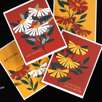 Easy Daisy Card Ideas | Simon Says Stamp Tilted Daisies + Pawsitively Glue